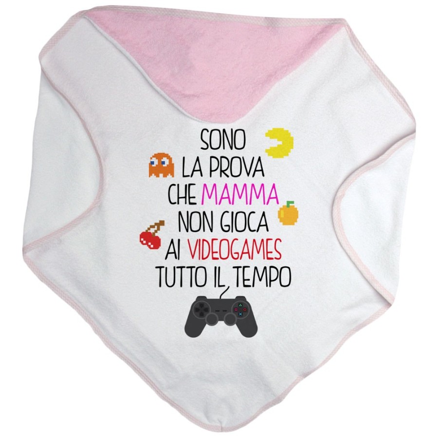 Accappatoio neonato sono la prova che mamma non gioca ai videogames tutto il tempo Per la mamma