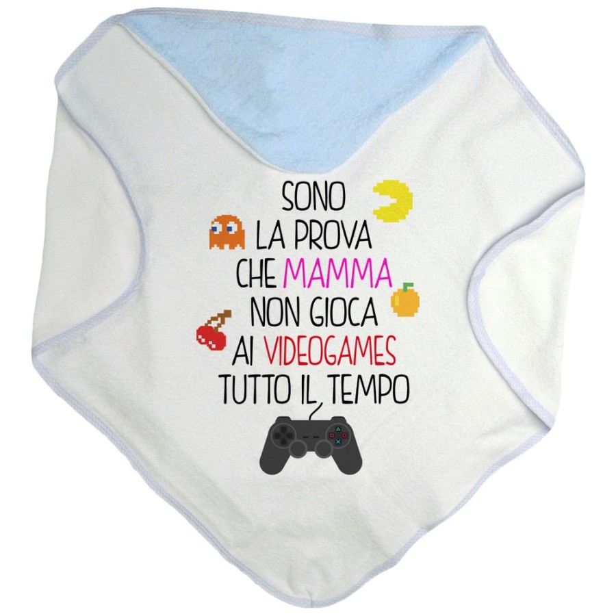 Accappatoio neonato sono la prova che mamma non gioca ai videogames tutto il tempo Per la mamma
