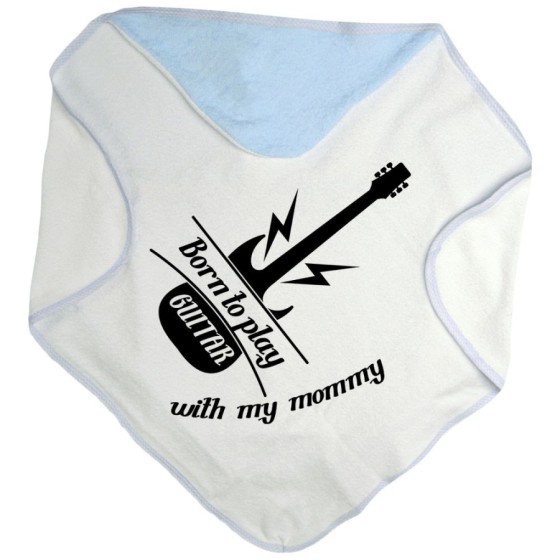 Accappatoio neonato born to play guitar with my mommy Per la mamma