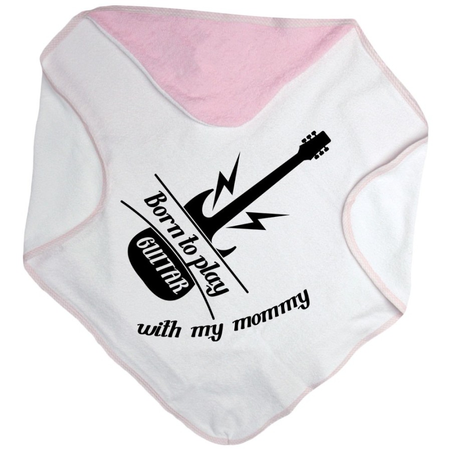 Accappatoio neonato born to play guitar with my mommy Per la mamma
