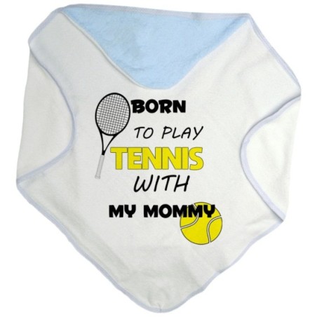 Accappatoio neonato born to play tennis with my mommy