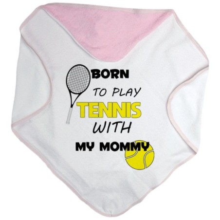 Accappatoio neonato born to play tennis with my mommy Per la mamma