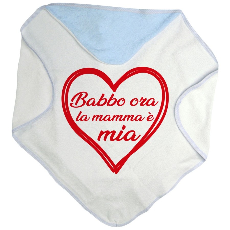 Accappatoio neonato mamma ora babbo è mio Per la mamma
