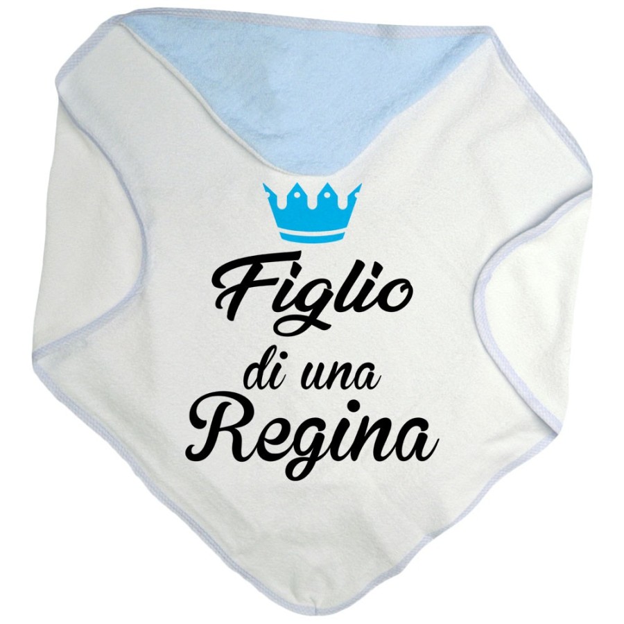 Accappatoio neonato figlio di una regina figlia di una regina con corona azzurra fucsia Per la mamma