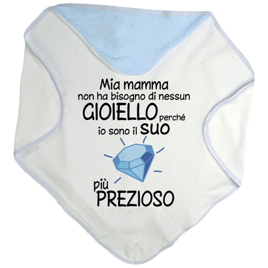 Accappatoio mia mamma non ha bisogno di nessun gioiello perchè sono il suo diamante più prezioso Per la mamma