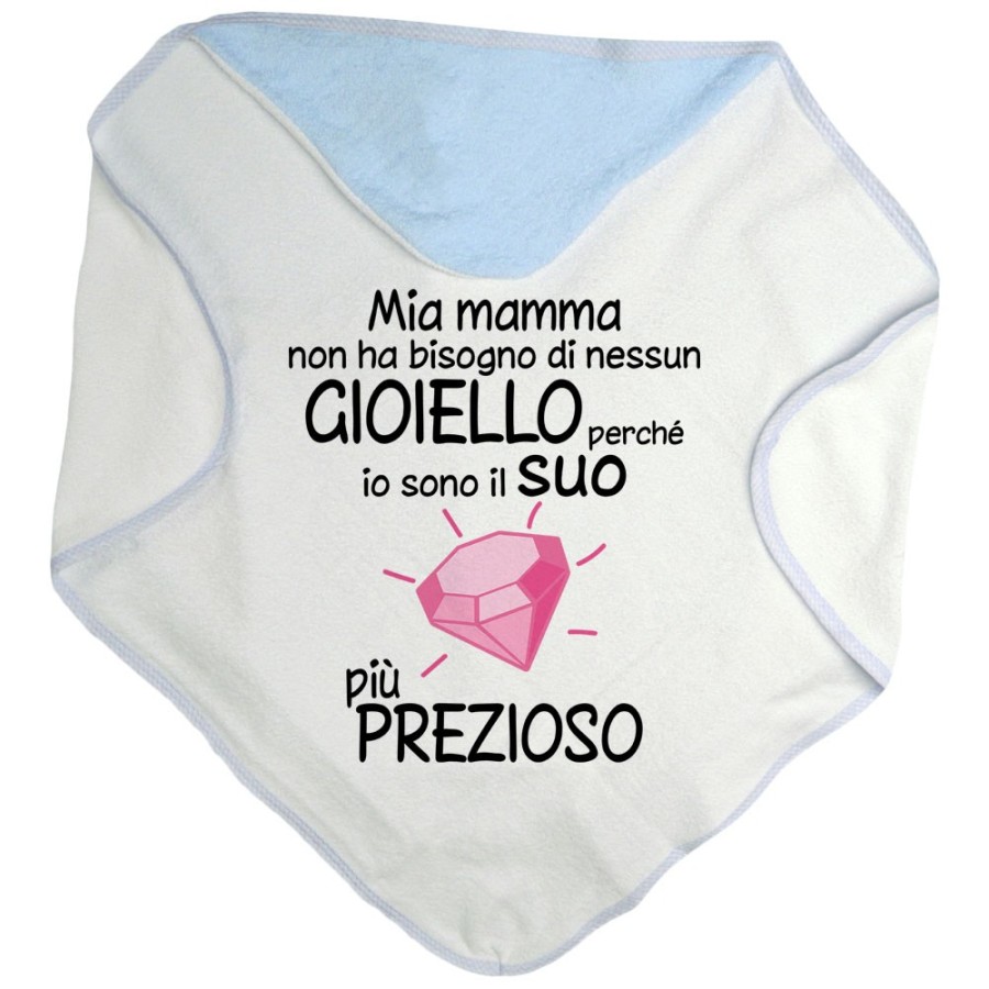 Accappatoio mia mamma non ha bisogno di nessun gioiello perchè sono il suo diamante più prezioso Per la mamma