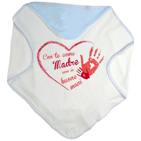 Accappatoio neonato con te come madre sono in buone mani Per la mamma
