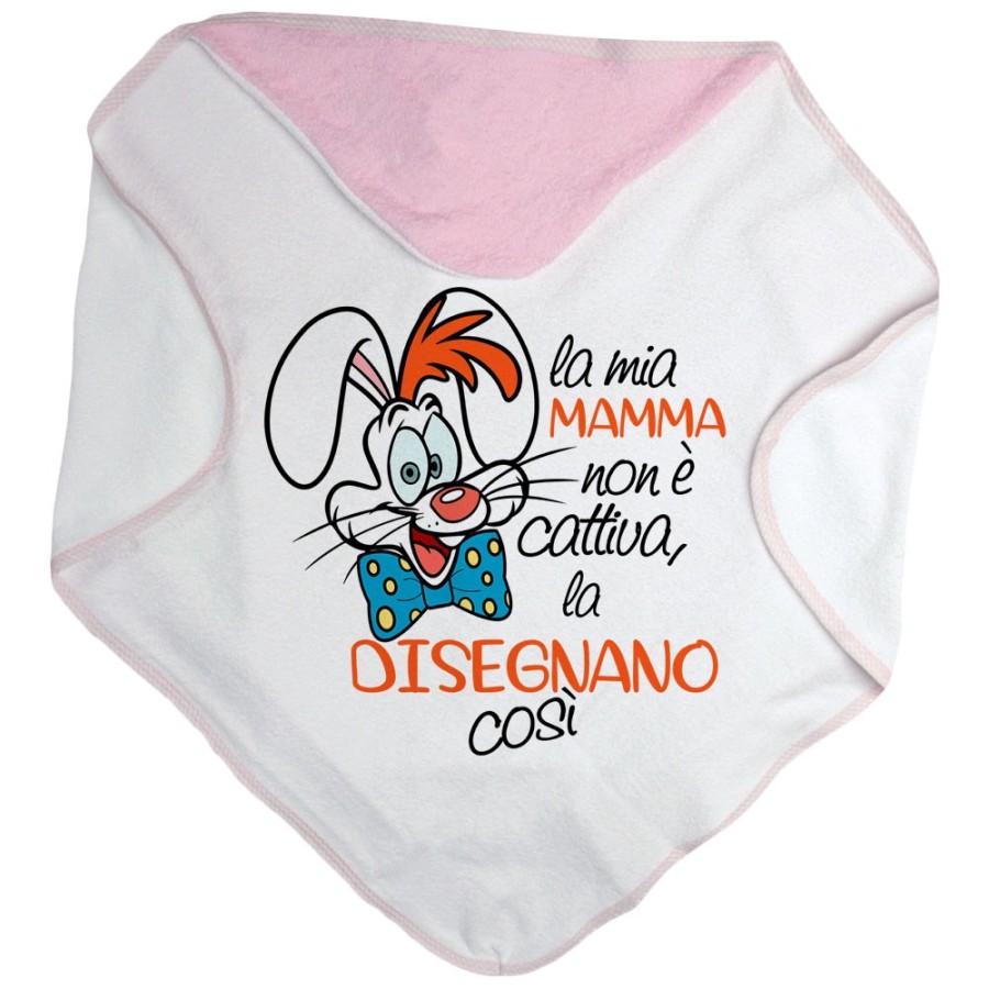 Accappatoio neonato la mia mamma non è cattiva la disegnano così Per la mamma