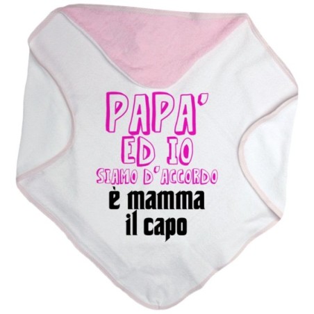 Accappatoio neonato papà ed io siamo d'accordo è mamma il...