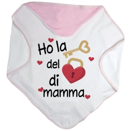 Accappatoio neonato ho la chiave del cuore di mamma Per la mamma