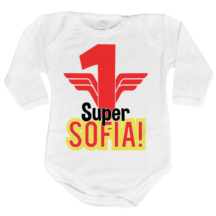 Body neonato personalizzato con nome festa a tema  wonderwoman Compleanno
