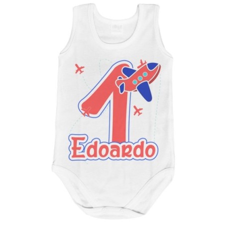 Body neonato personalizzato con nome festa a tema...