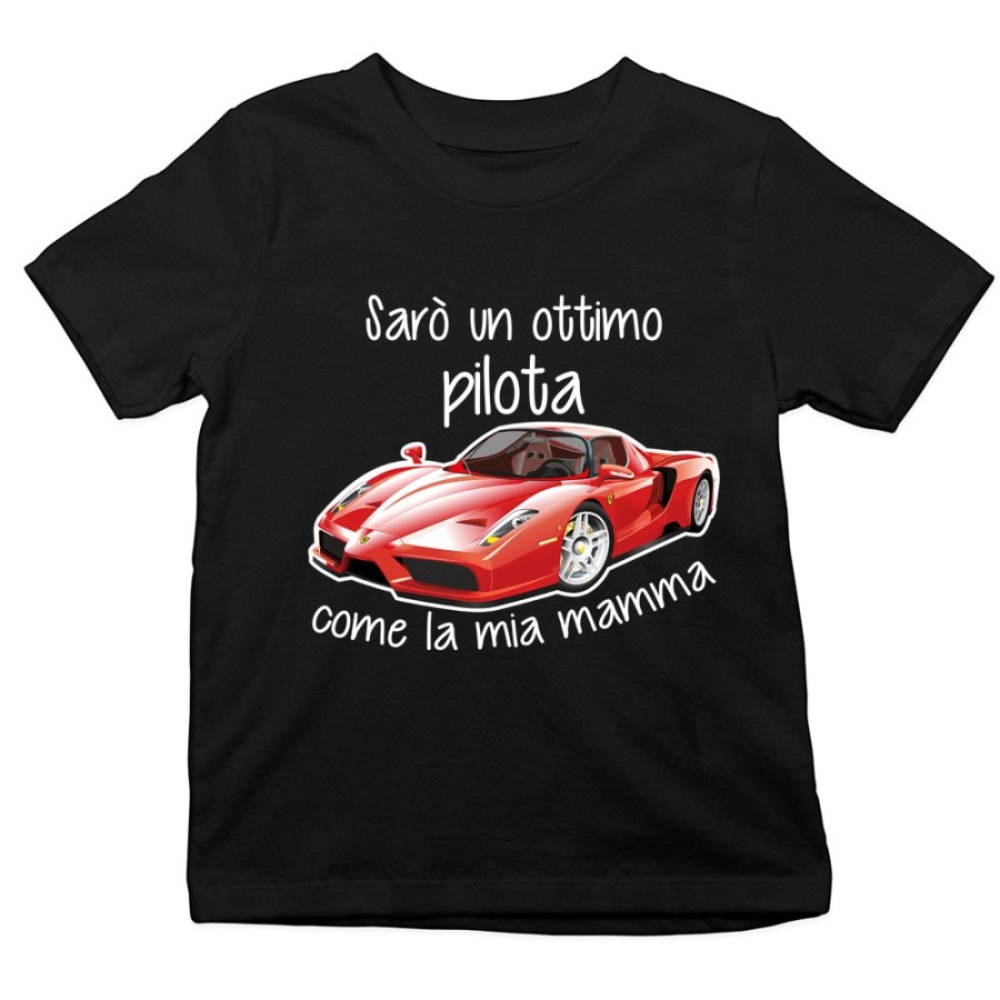 T-shirt bambino sarò un ottimo pilota come la mia mamma Per la mamma
