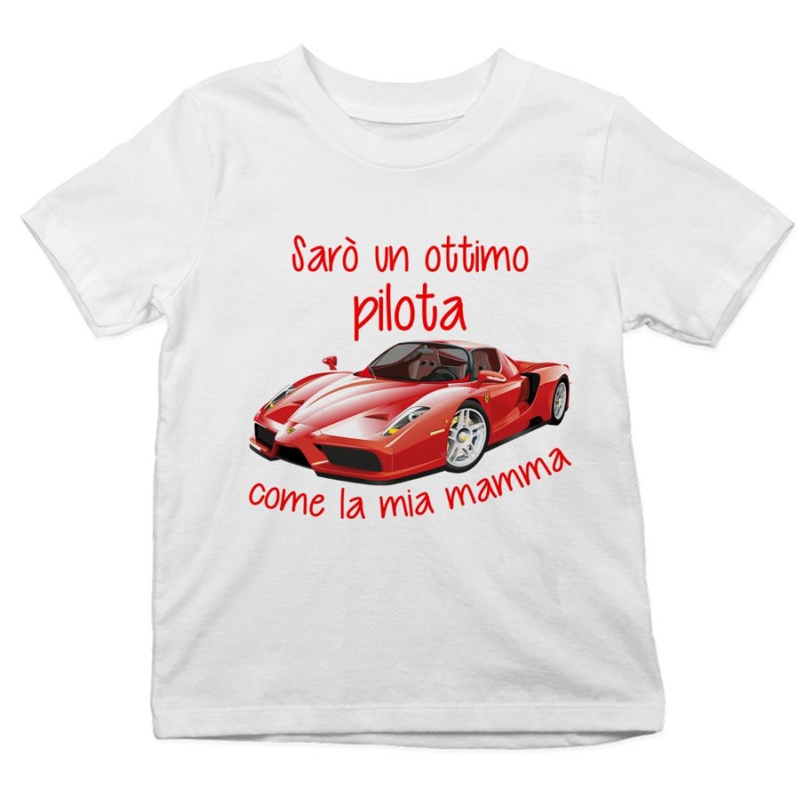 T-shirt bambino sarò un ottimo pilota come la mia mamma Per la mamma
