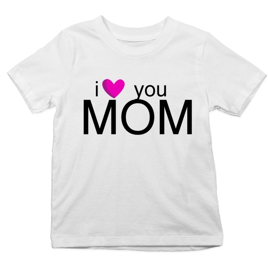 T-shirt bambino i love you mom Per la mamma