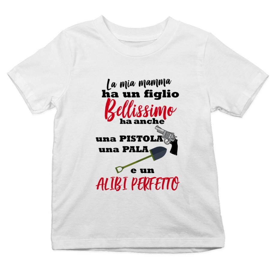 T-shirt bambino la mia mamma ha un figlio bellissimo una figlia bellissima Per la mamma