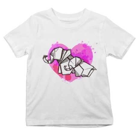 T-shirt bambina elefantine rosa