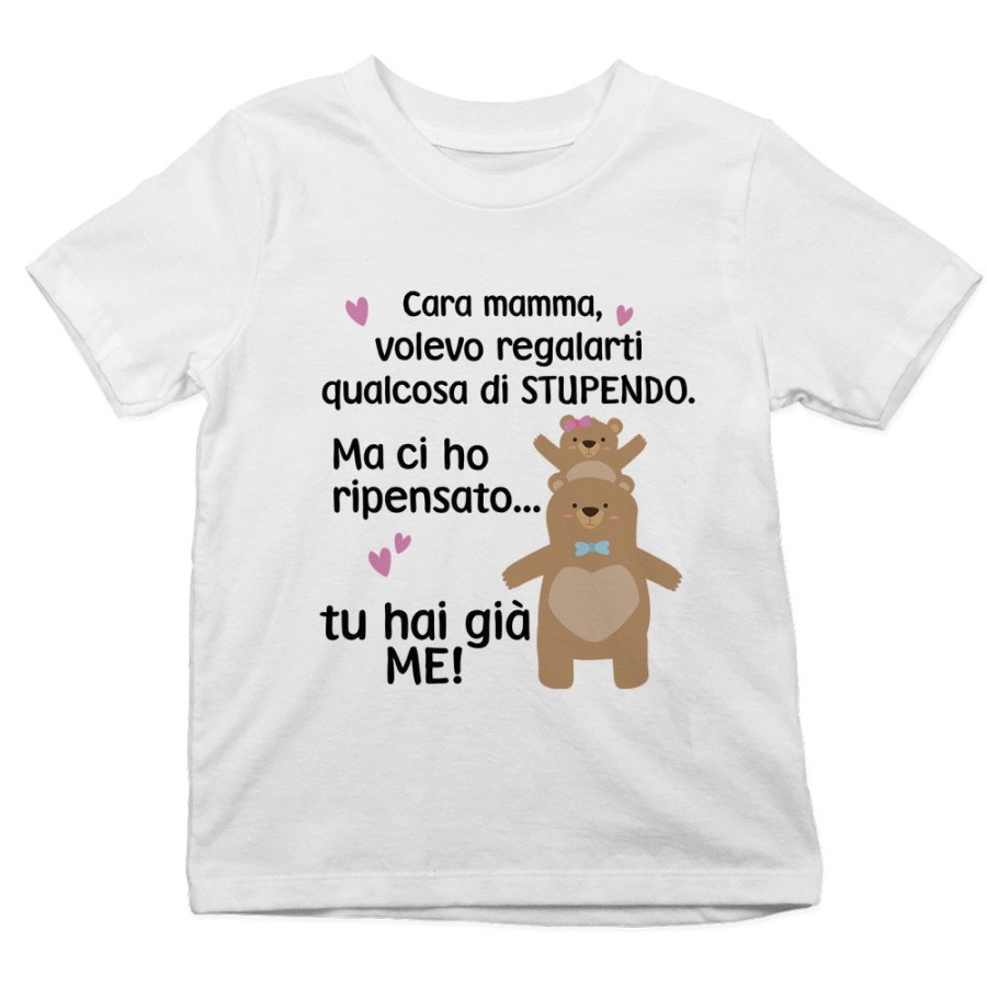 T-shirt bambino mamma volevo regalarti qualcosa di stupendo ma tu hai già me Per la mamma