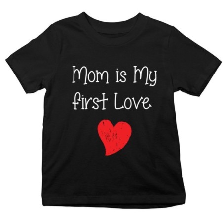 T-shirt bambino mom is my first love Per la mamma