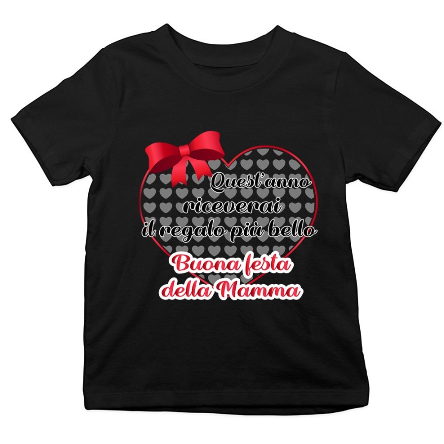 T-shirt bambino quest'anno riceverai il regalo più bello buona festa della mamma Per la mamma