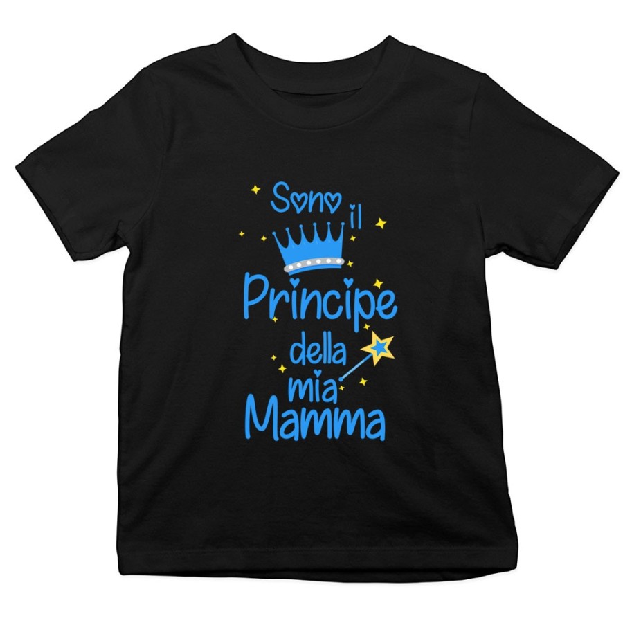 T-shirt bambino sono il principe della mia mamma la principessa della mia mamma Per la mamma