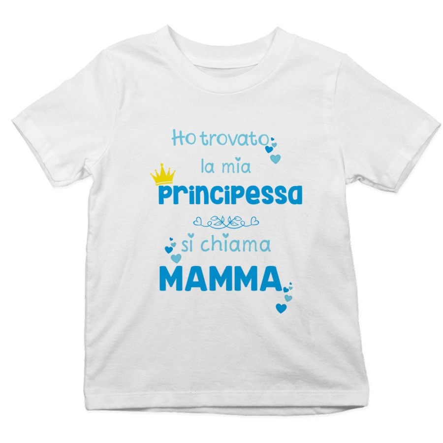 T-shirt bambino ho trovato la mia principessa si chiama mamma Per la mamma