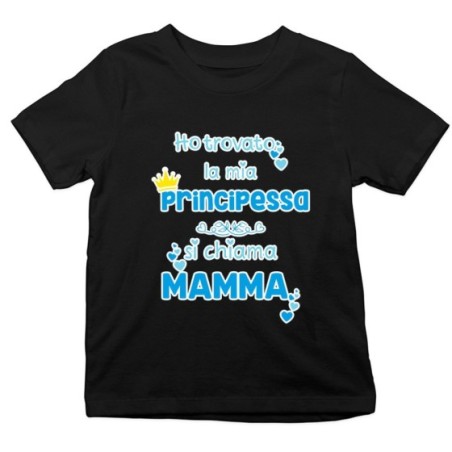 T-shirt bambino ho trovato la mia principessa si chiama mamma Per la mamma