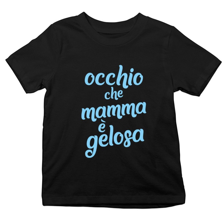 T-shirt bambino occhio che mamma è gelosa Per la mamma
