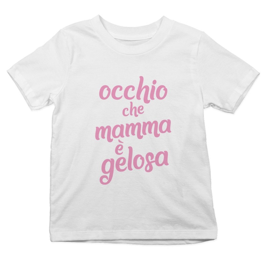T-shirt bambino occhio che mamma è gelosa Per la mamma