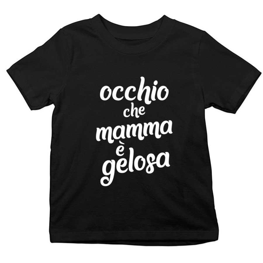 T-shirt bambino occhio che mamma è gelosa Per la mamma