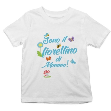 T-shirt bambino sono il fiorellino di mamma Per la mamma