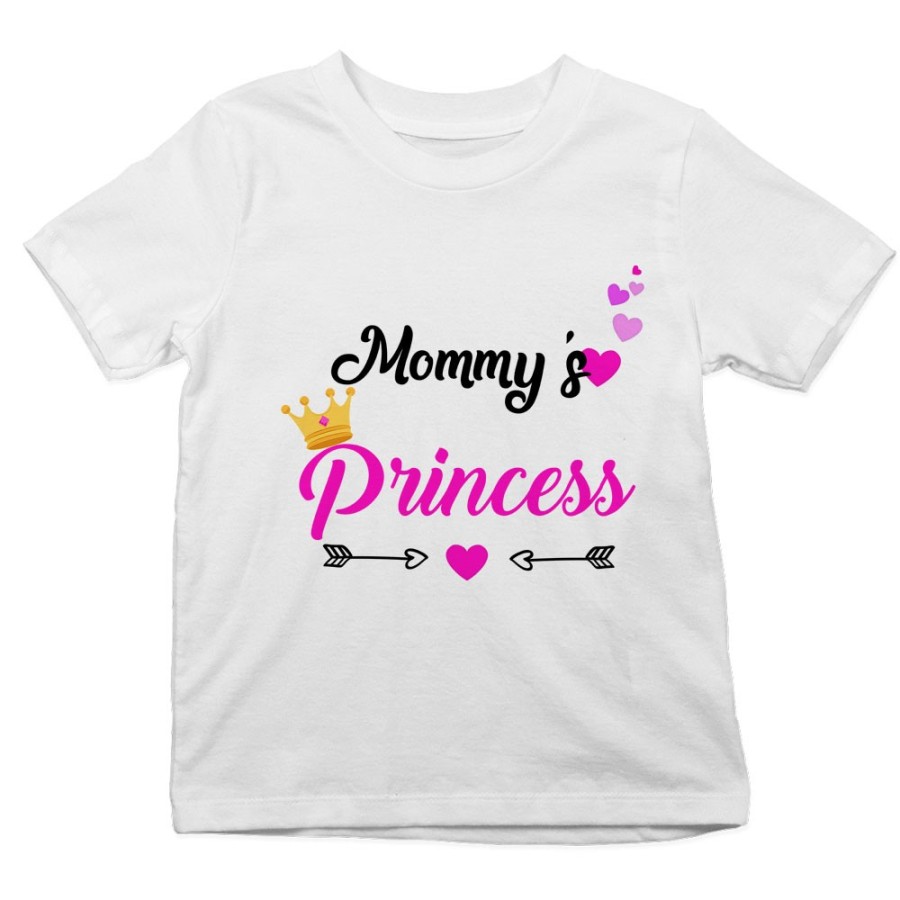 T-shirt bambina mommy's prince princess Per la mamma