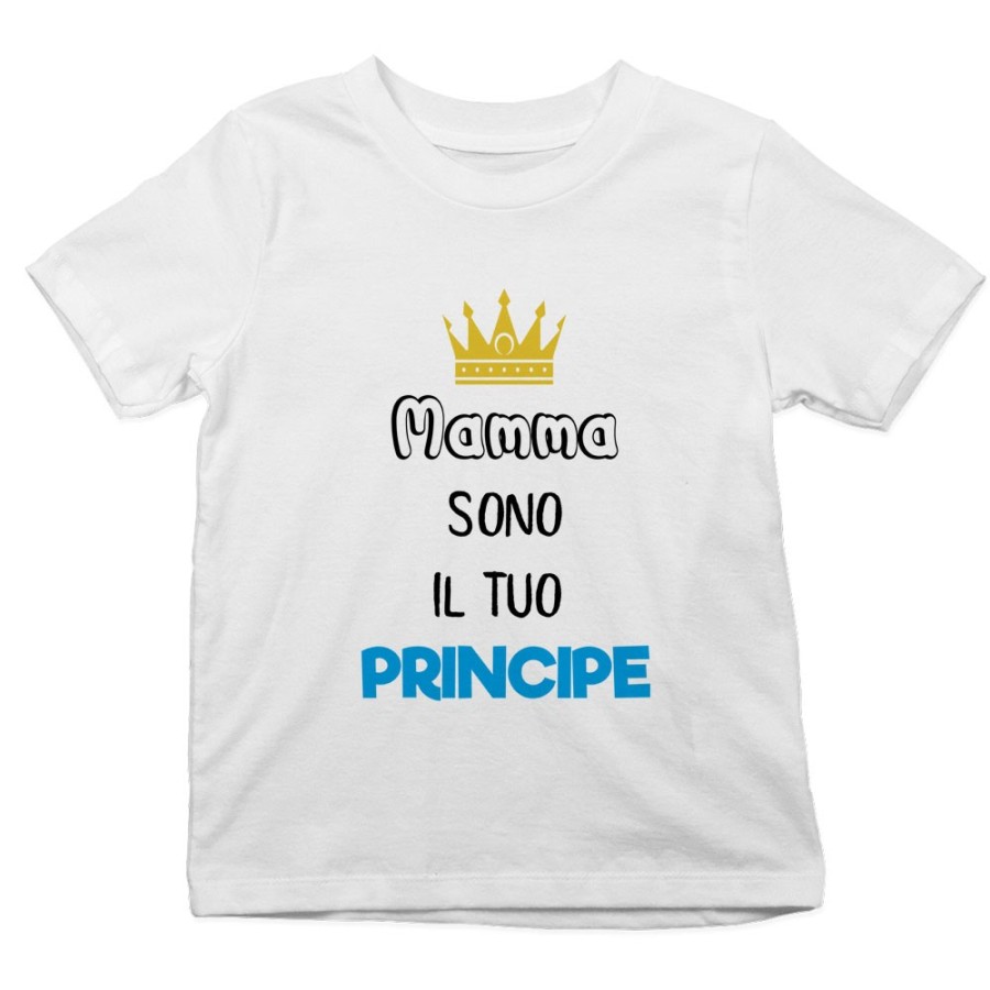T-shirt bambino mamma sono il tuo principe Per la mamma