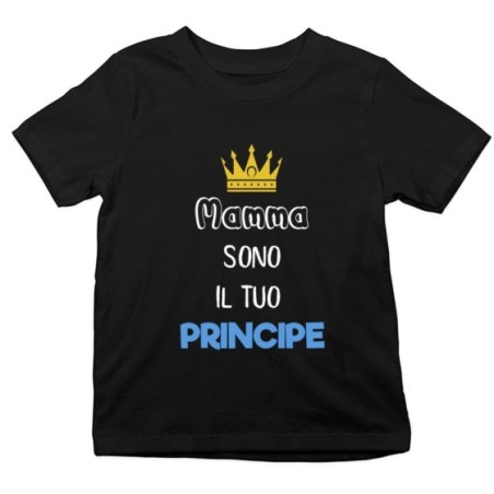 T-shirt bambino mamma sono il tuo principe Per la mamma