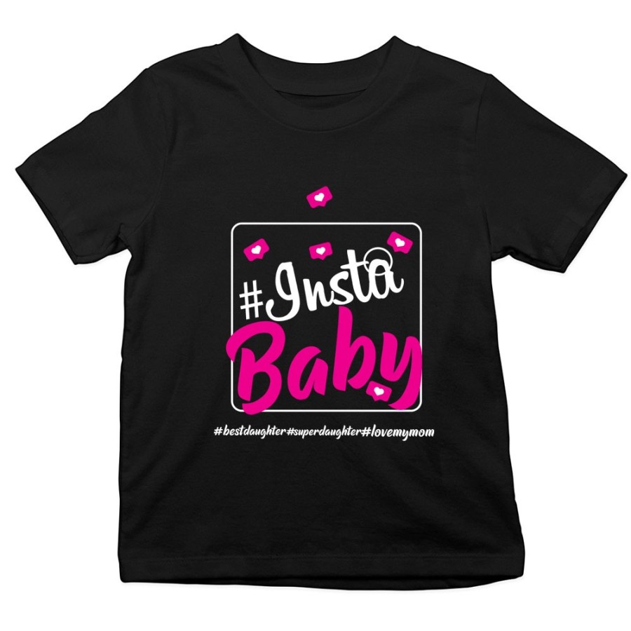 T-shirt bambino insta baby i love my mom Per la mamma