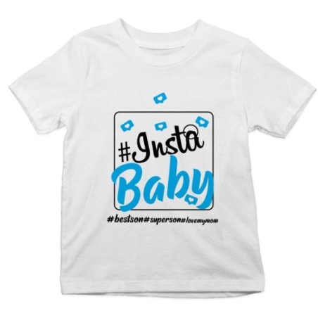 T-shirt bambino insta baby i love my mom Per la mamma