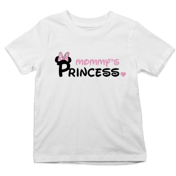 T-shirt bambino mommy's prince princess mickey Per la mamma