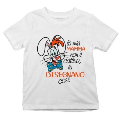 T-shirt bambino la mia mamma non è cattiva la disegnano così