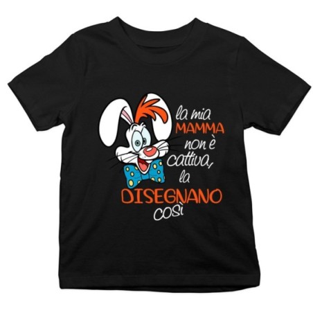 T-shirt bambino la mia mamma non è cattiva la disegnano così Per la mamma
