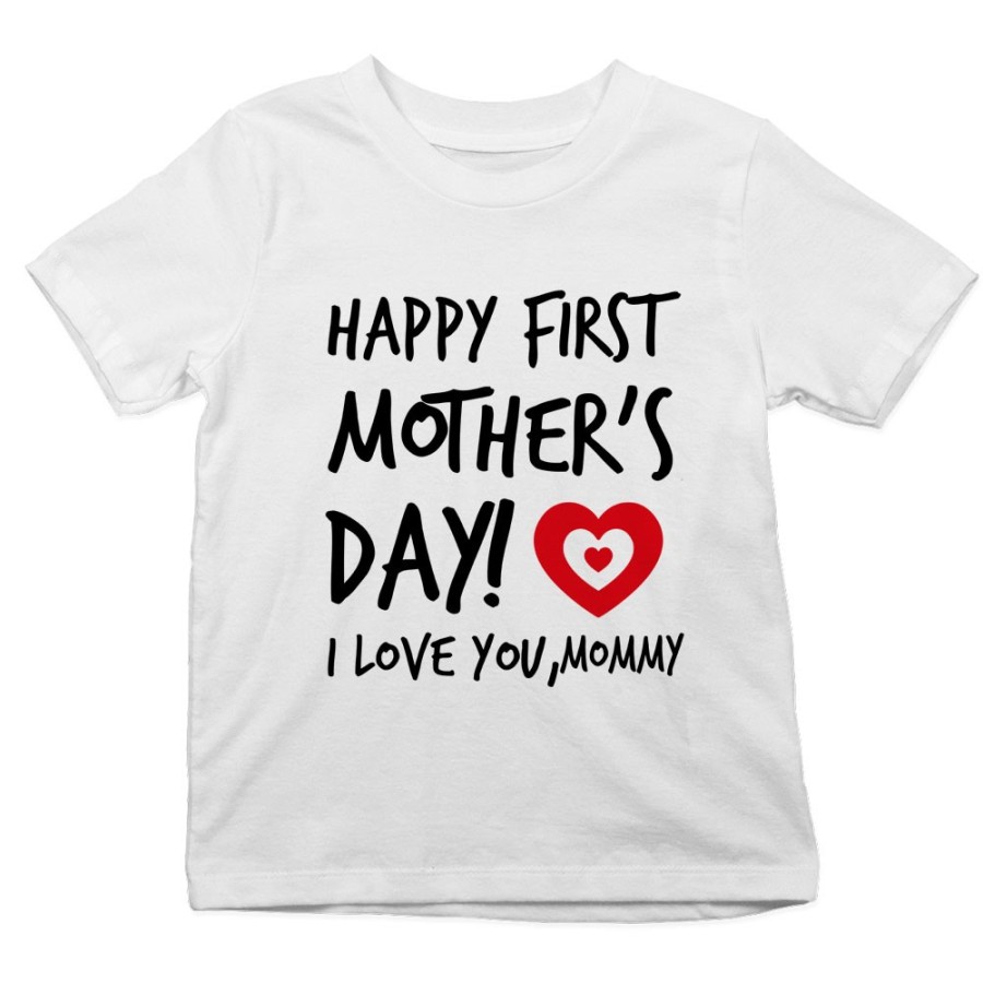 T-shirt bambino happy first mother's day i love you mommy Per la mamma