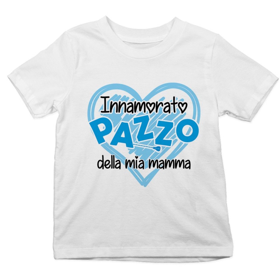 T-shirt bambino innamorata pazza della mia mamma Per la mamma