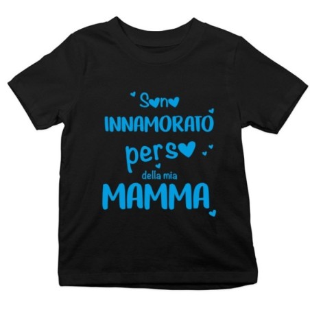 T-shirt bambino sono innamorato perso della mia mamma