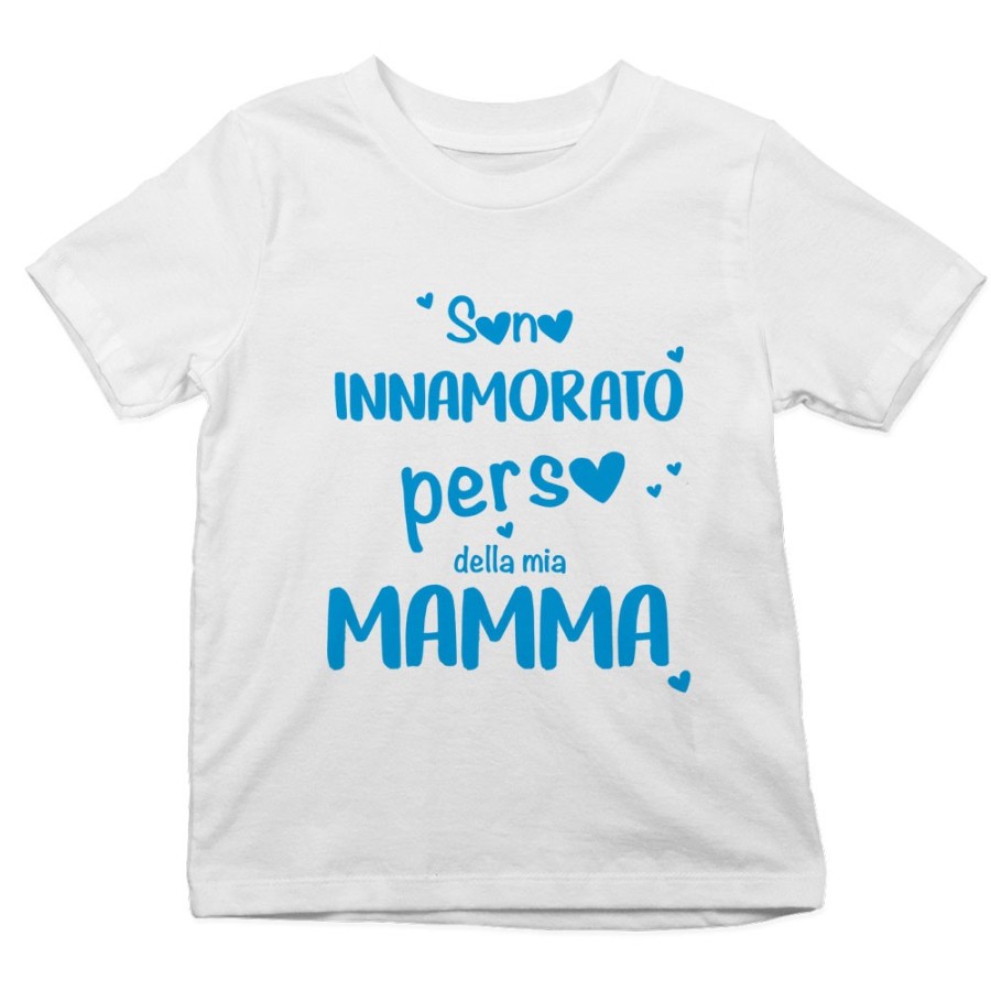 T-shirt bambino sono innamorato perso della mia mamma Per la mamma