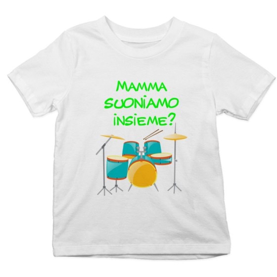 T-shirt bambino mamma suoniamo insieme Per la mamma