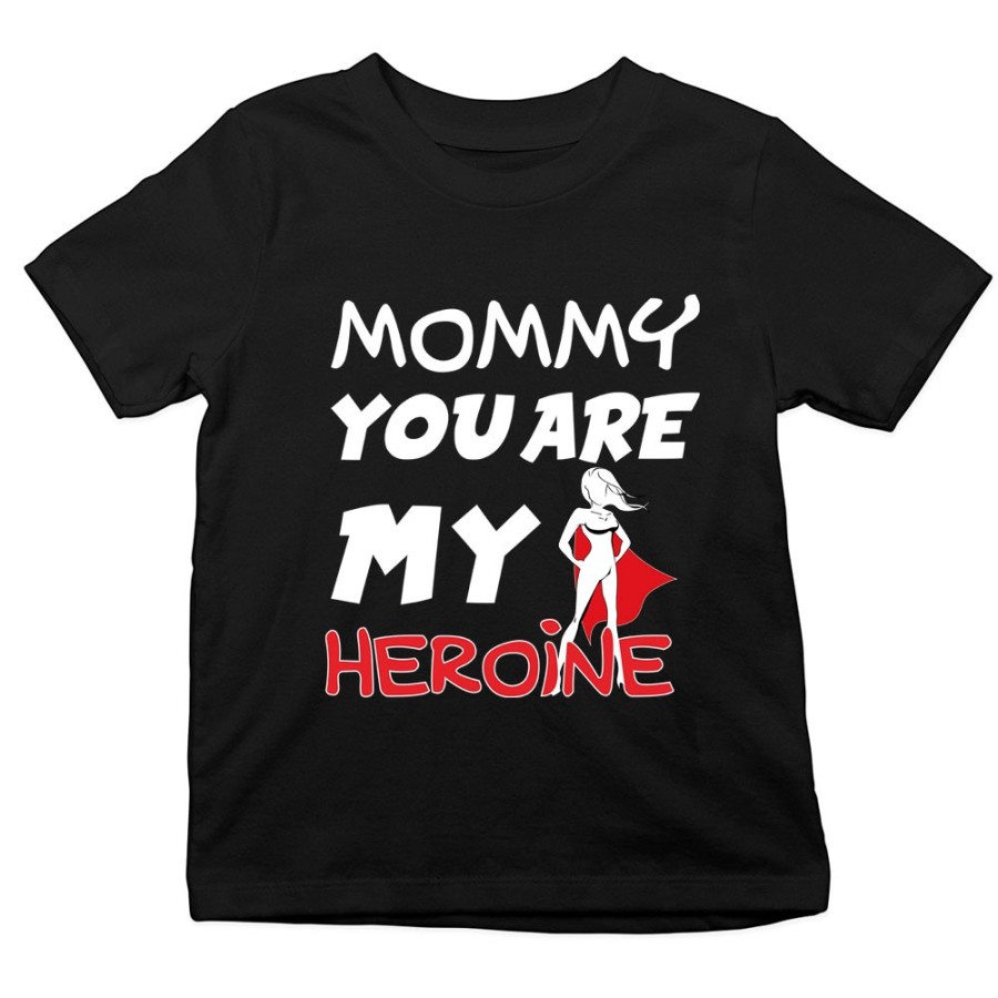 T-shirt bambino mommy you are my heroine Per la mamma