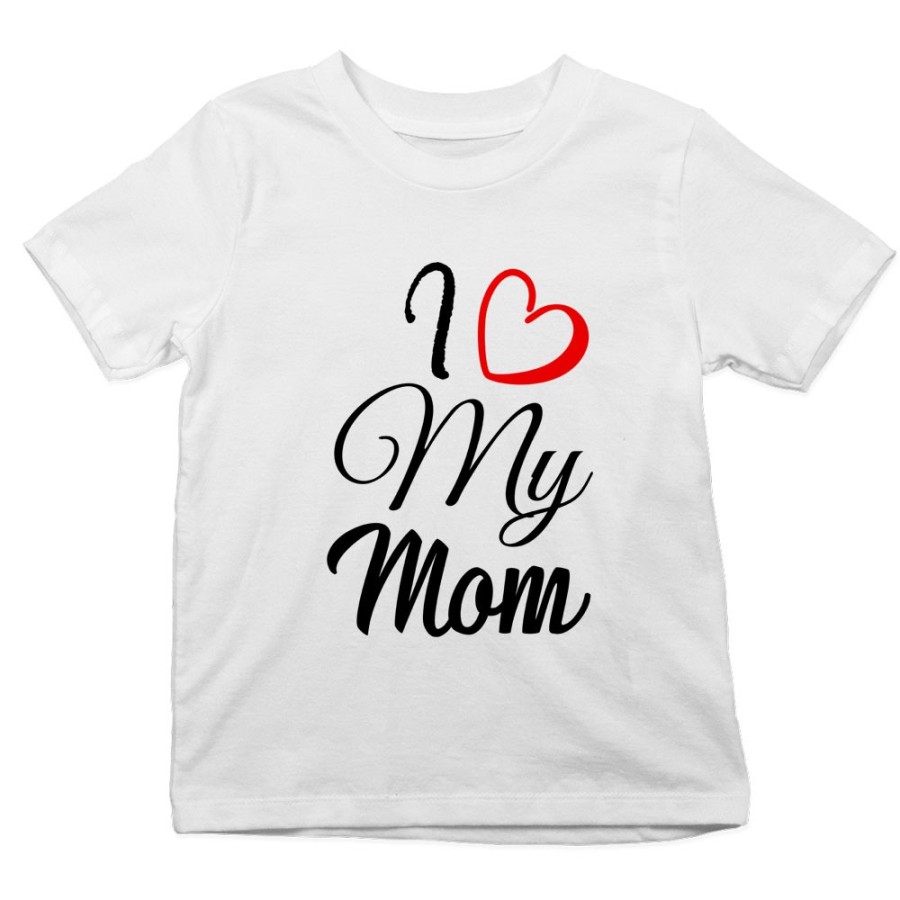T-shirt bambino i love my mom Per la mamma