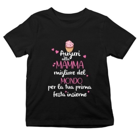 T-shirt bambino zeppola auguri al mamma migliore del...