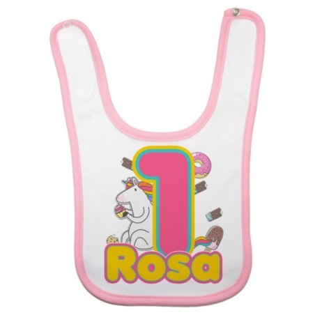Bavaglino neonato personalizzato con nome festa a tema...