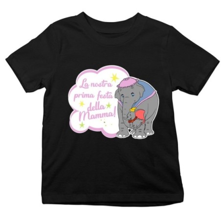 T-shirt bambino la nostra prima festa della mamma elefanti Per la mamma