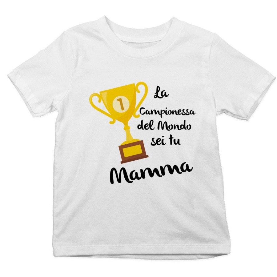 T-shirt bambino la campionessa del mondo sei tu mamma Per la mamma
